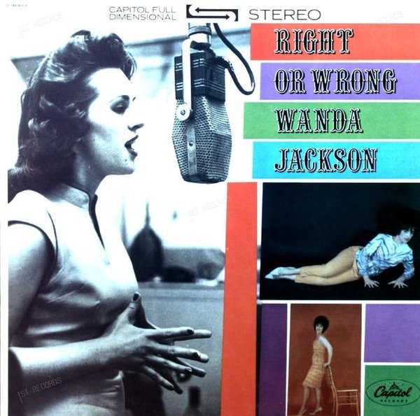 Wanda Jackson - Right Or Wrong FRA LP 1981 (VG+/VG)