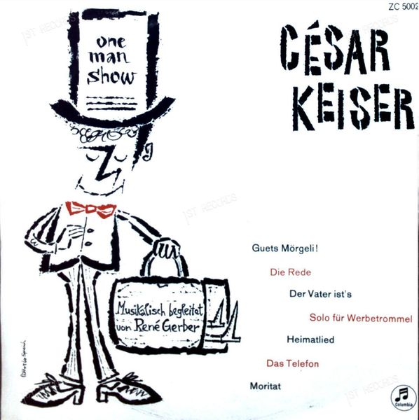 César Keiser - One Man Show LP 10in (VG/VG)