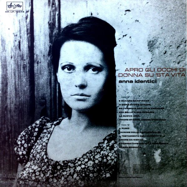 Anna Identici - Apro Gli Occhi Di Donna Su 'Sta Vita ITA LP 1972 (VG/VG)