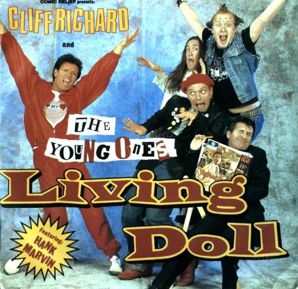 Cliff Richard And The Young Ones Feat. Hank Marvin - Living Doll 7in (VG+/VG+)