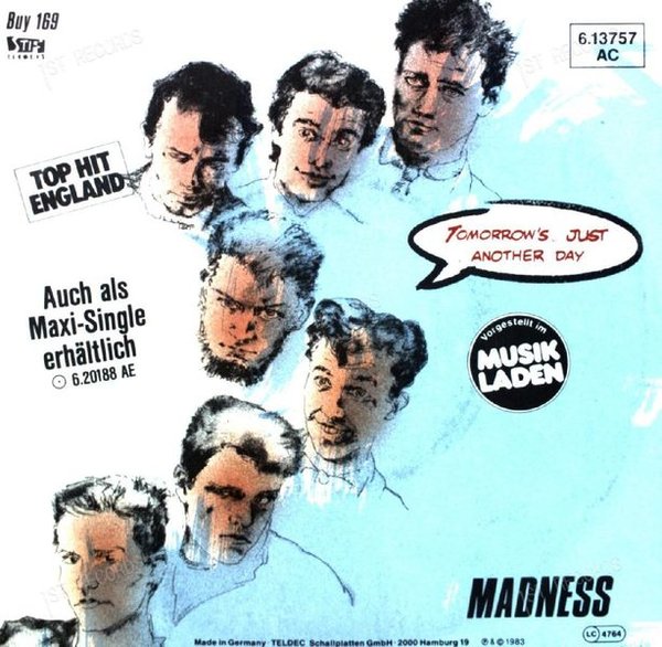 Madness - Madness (Is All In The Mind) / Tomorrow's (Just Another Day) 7" (VG/VG)