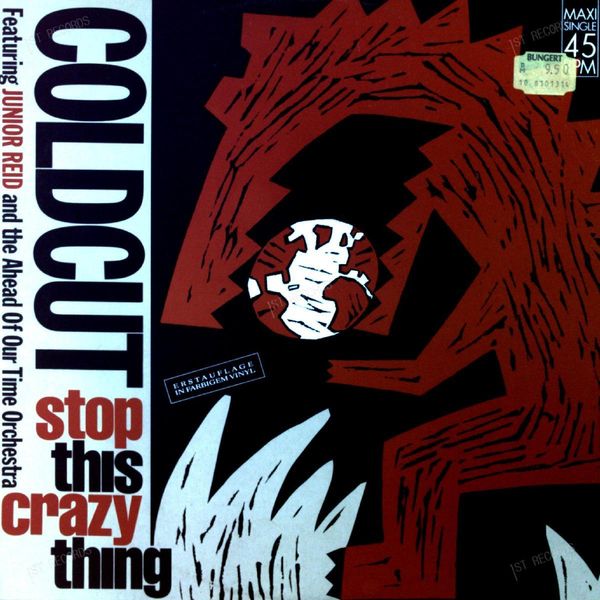 Coldcut Featuring Junior Reid - Stop This Crazy Thing Maxi Coloured Vinyl (VG+/VG+)
