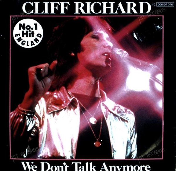 Cliff Richard - We Don't Talk Anymore / Count Me Out 7" (VG/VG)
